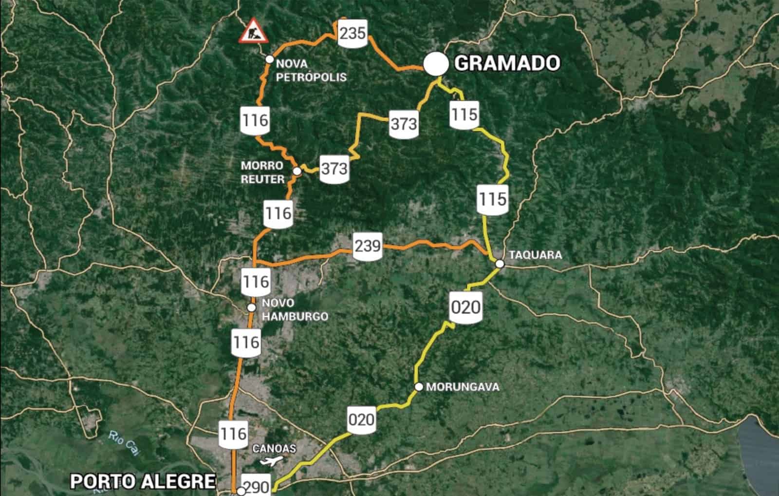 Como chegar em Gramado saindo de Porto Alegre